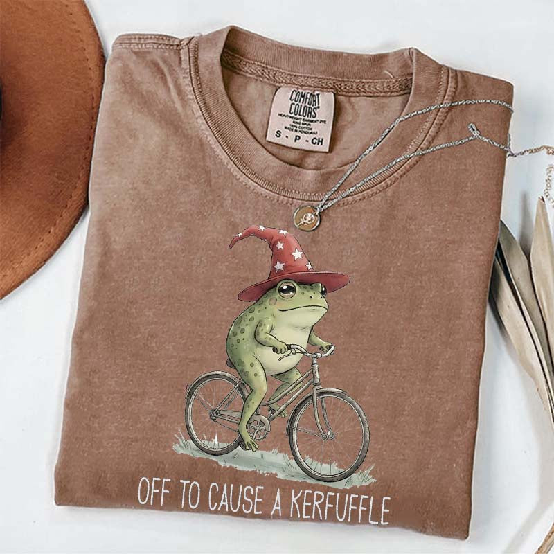 Off To Cause A Kerfuffle Frog T-Shirt