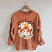 Stay Trippy Mushroom Boho Rainbow Sweatshirt
