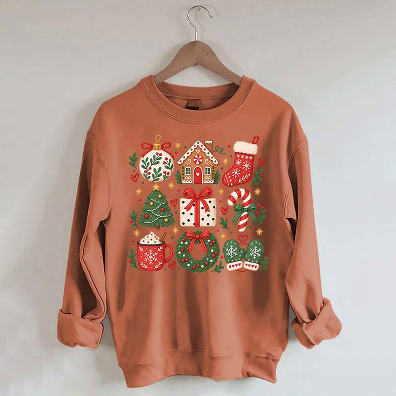 Boho Cozy Christmas Matching Xmas Sweatshirt