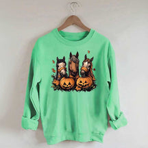 Halloween Horse Pumpkin Sweatshirt
