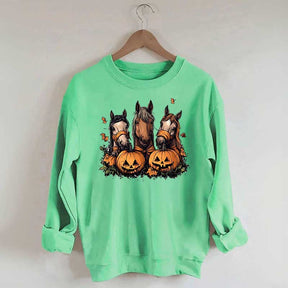 Halloween Horse Pumpkin Sweatshirt