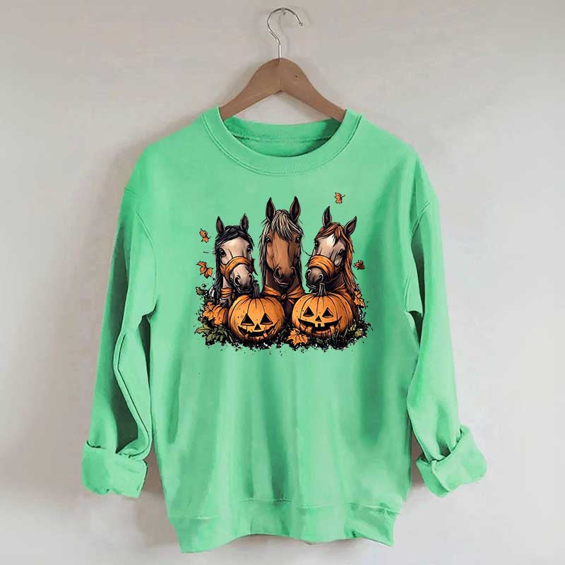 Halloween Horse Pumpkin Sweatshirt
