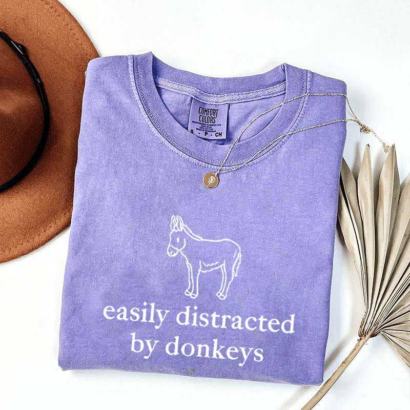 Easily Distracted by Donkeys T-Shirt
