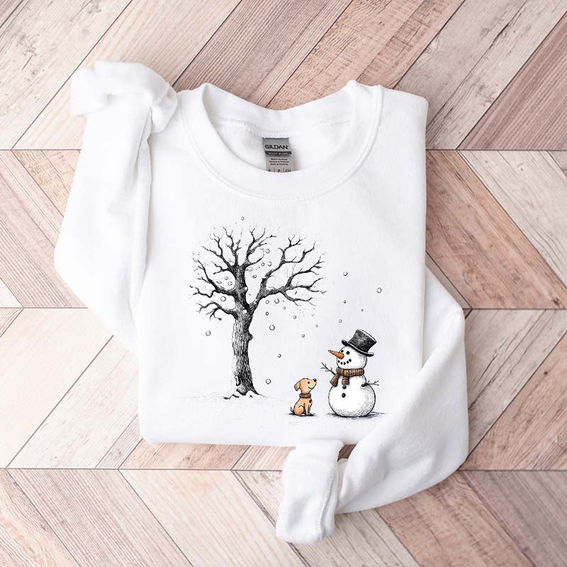 Christmas Let it Snow Cute Dog Sweatshirt