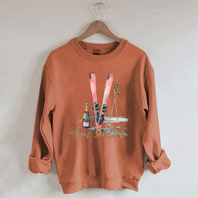 Apres Ski Champagner Skifahrer Sweatshirt