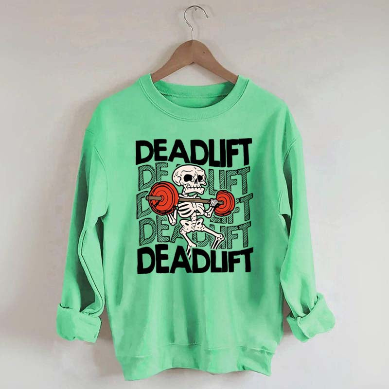 Funny Skeleton Dead Lifting Sweatshirt
