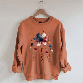 USA 250th Anniversary Floral Sweatshirt