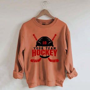 Custom Hockey Name Graphic Sweatshirt