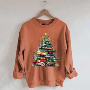 Christmas Book Tree Xmas Lover Sweatshirt