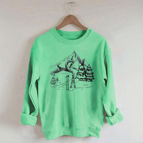 Aesthetic Ski Mountain Sweatshirt