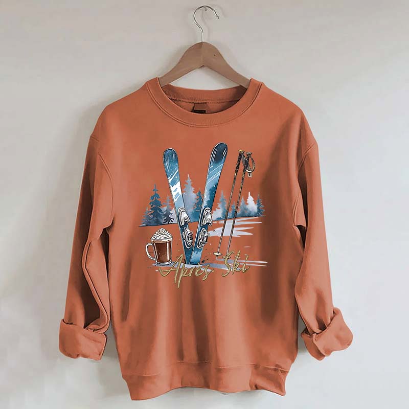 Apres Ski Skifahrer Schokolade Coffee Sweatshirt