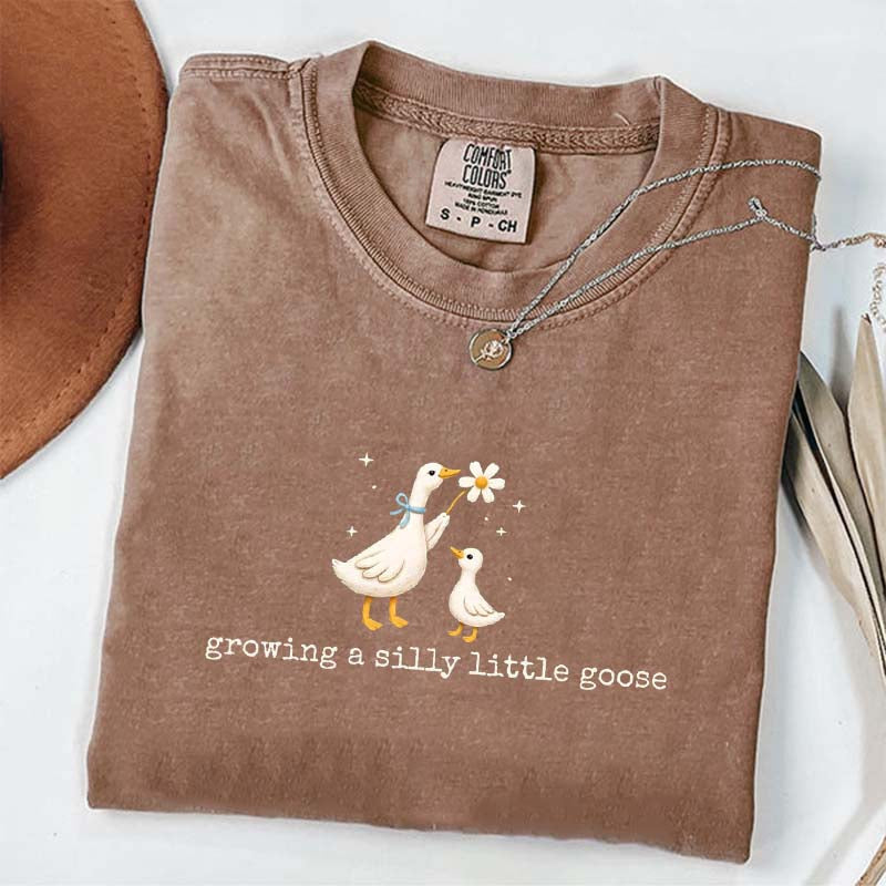 Growing A Silly Little Goose Pregnancy Announcement T-shirt