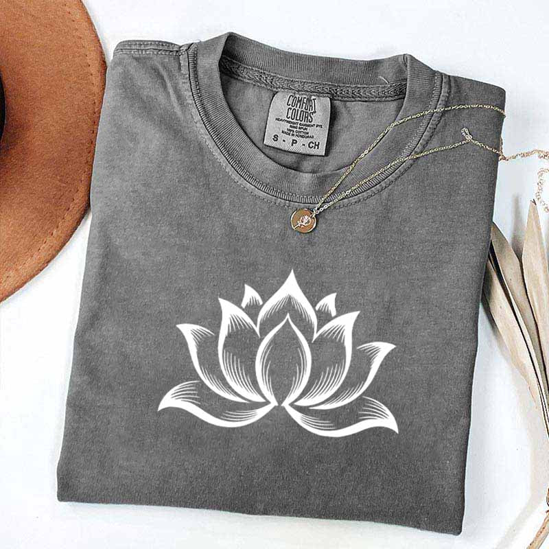 Minimalist Lotus Flower T-Shirt