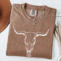 Comfort Colors Boho Cow Skull T-Shirt