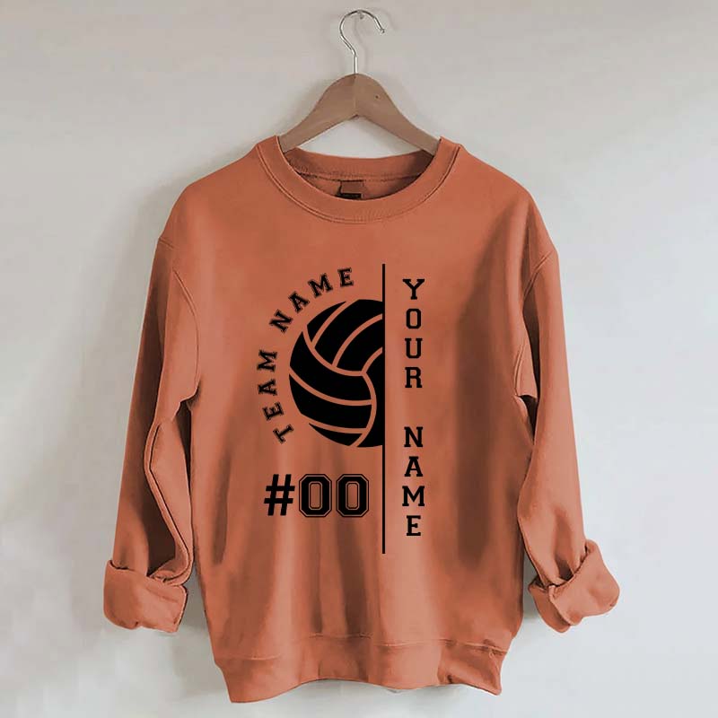 Custom Name Number Volleyball Sweatshirt