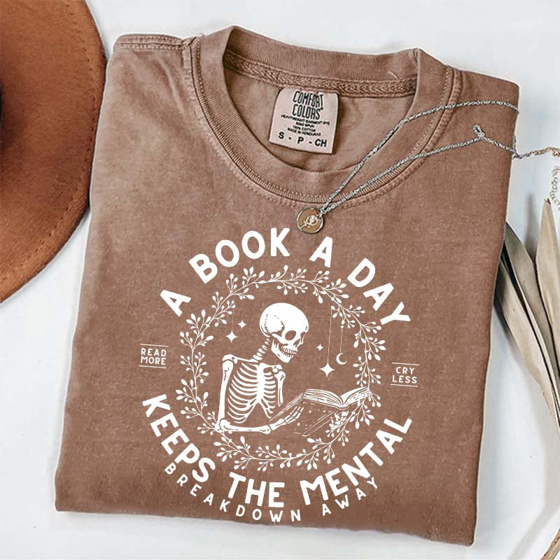 A Book a Day Skeleton T-Shirt