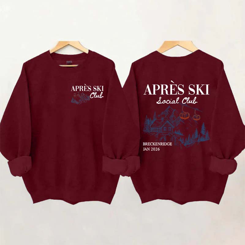 Retro Ski Lodge Warm Winter Sweatshirt