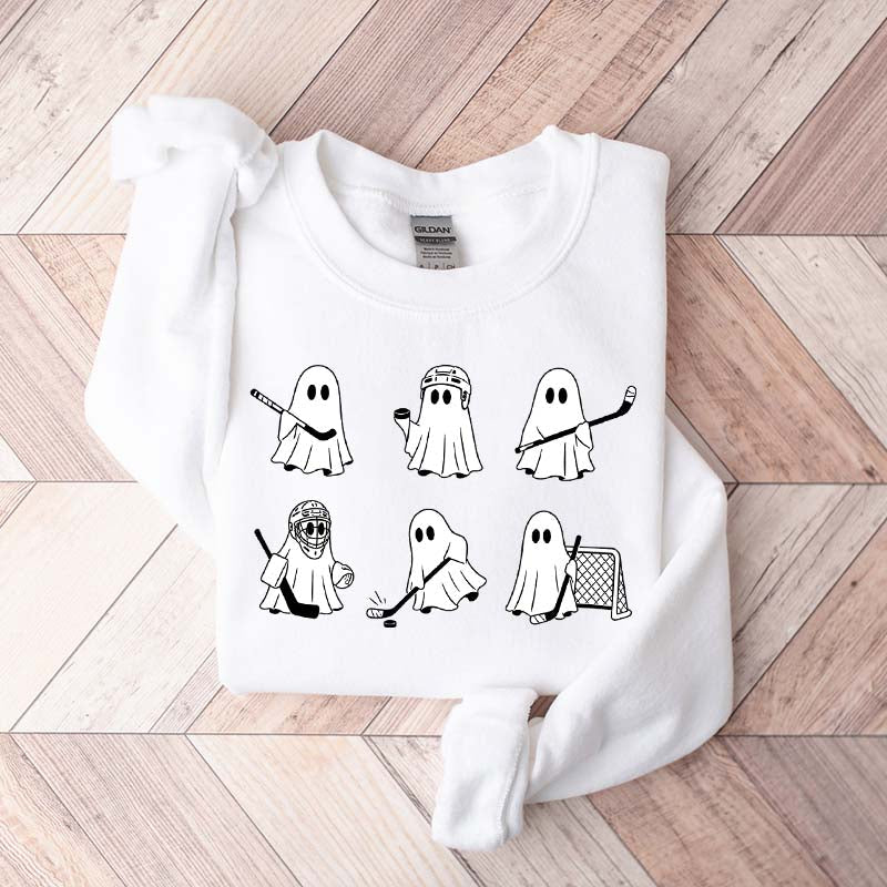 Ghost Hockey Halloween Sweatshirt
