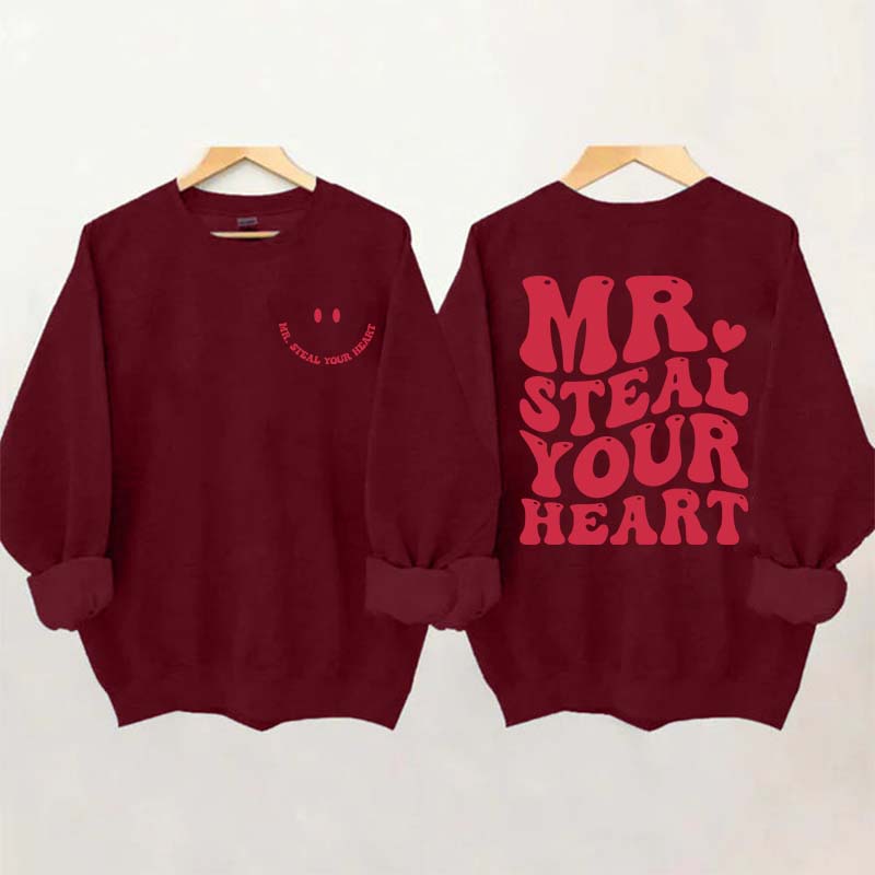 Retro Valentine Mr Steal Your Heart Sweatshirt