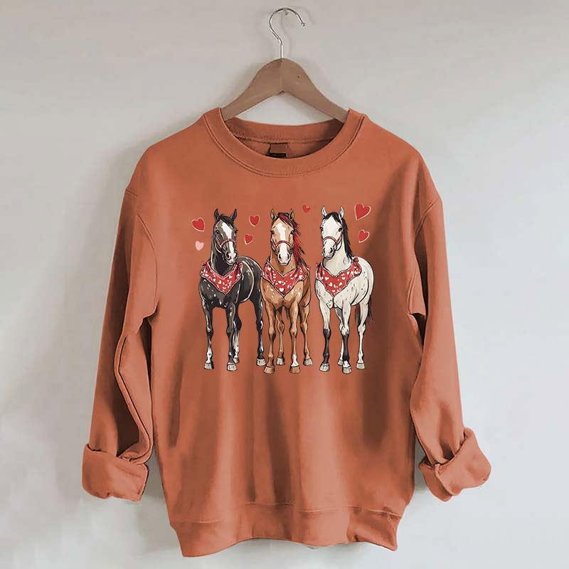 Valentines Horse Sweatshirt