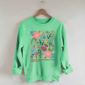 Fearfully And Wonderfully Made Abstract Flower Sweatshirt