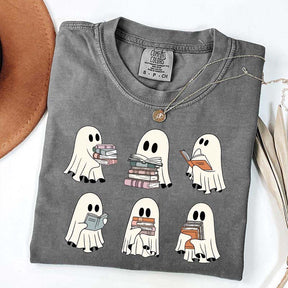 Ghost Reading Books Librarian T-Shirt