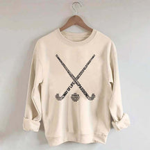 Field Hocke Words Minimalist Sweatshirt