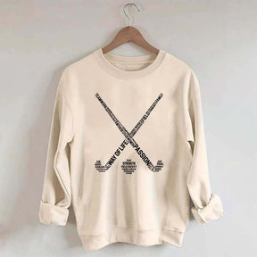 Field Hocke Words Minimalist Sweatshirt