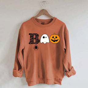 Halloween Boo Ghost Pumpkin Spider Sweatshirt