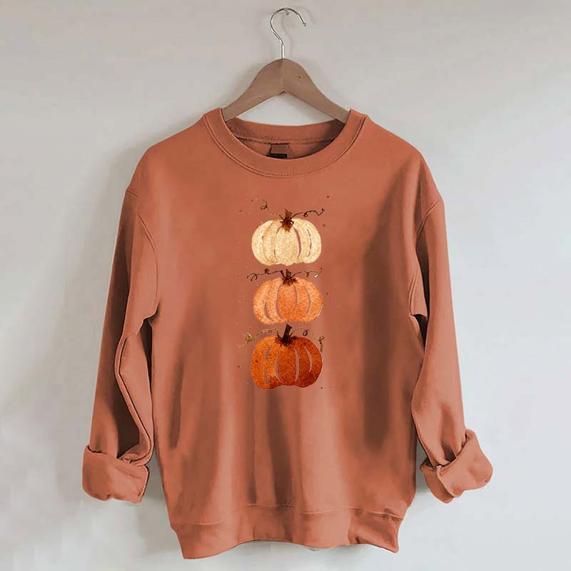 Watercolor Fall Pumpkin Harvest Sweatshirt