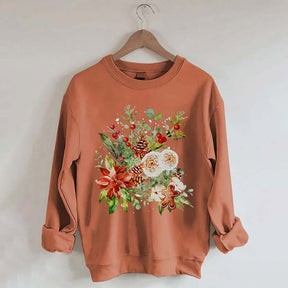 Vintage Christmas Floral Sweatshirt