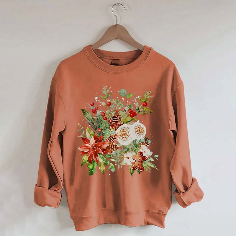 Vintage Christmas Floral Sweatshirt