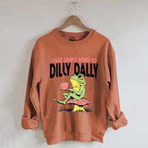 Born to Dilly Dally Vintage Frog Sweatshirt