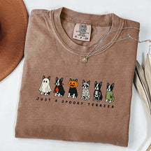 Spooky Boston Terrier Halloween T-Shirt