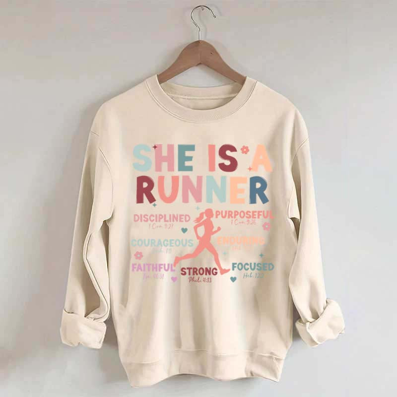 Half Marathon Running Religous Sweatshirt