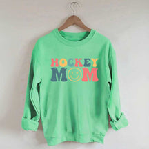 Hockey Mom Smiley Face Sweatshirt
