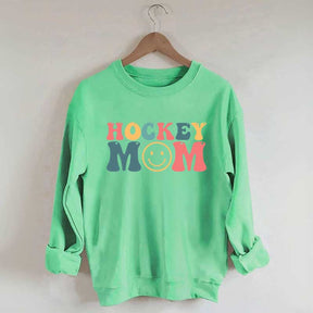 Hockey Mom Smiley Face Sweatshirt