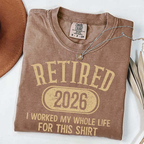 Funny Retirement Distressed Retired Est 2026 T-Shirt