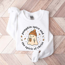 Faith Based Pumpkin Spice Coffee Ghost Sweatshirt