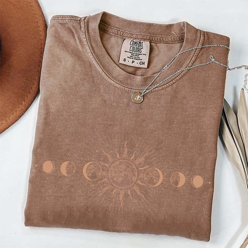 Celestial Comfort Colors Moon T-Shirt