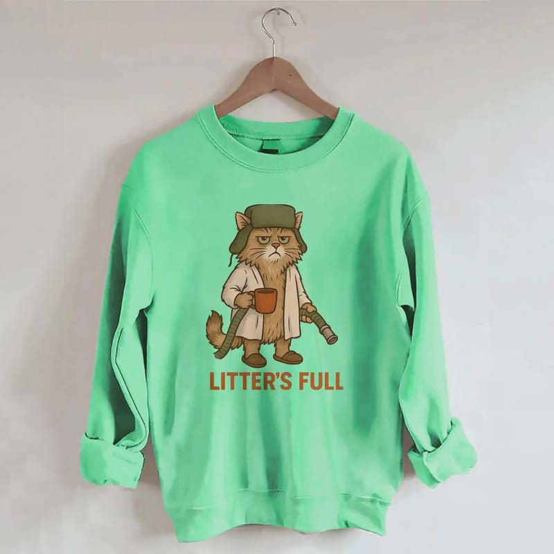 Litter's Full Christmas Vacation Cat Sweatshirt