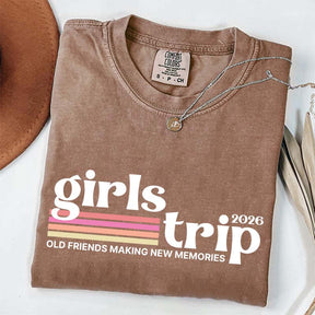 Custom Girls Trip Matching Friends Vacation T-Shirt
