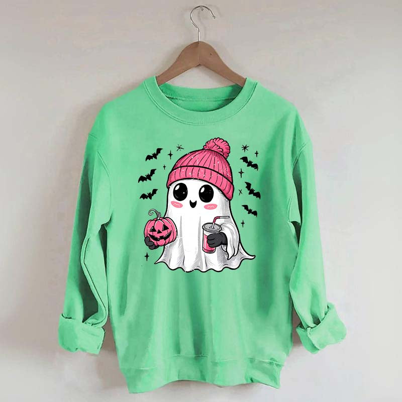Cute Coffee Kawaii Ghost Spooky Sweatshirt