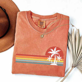 Retro Tropical Island Palm Tree T-Shirt