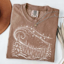 Vintage Winter Forest Comfort Colors T-Shirt
