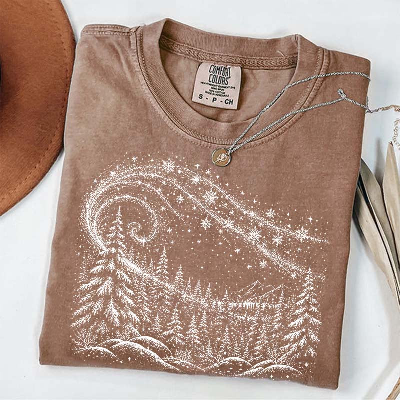 Vintage Winter Forest Comfort Colors T-Shirt
