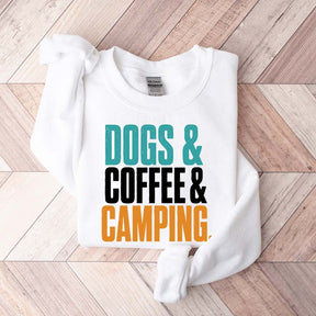 Dogs Coffee Camping Adventure Sweatshirt