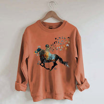 Just A Girl Who Loves Horses Peace Love Sweatshirt