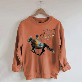 Just A Girl Who Loves Horses Peace Love Sweatshirt