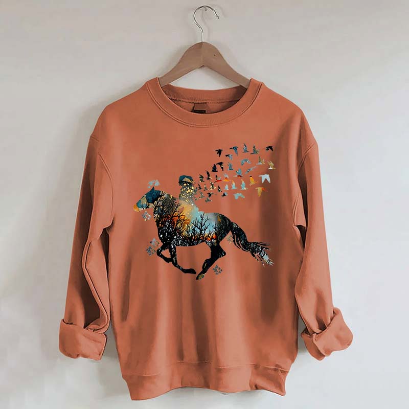 Just A Girl Who Loves Horses Peace Love Sweatshirt